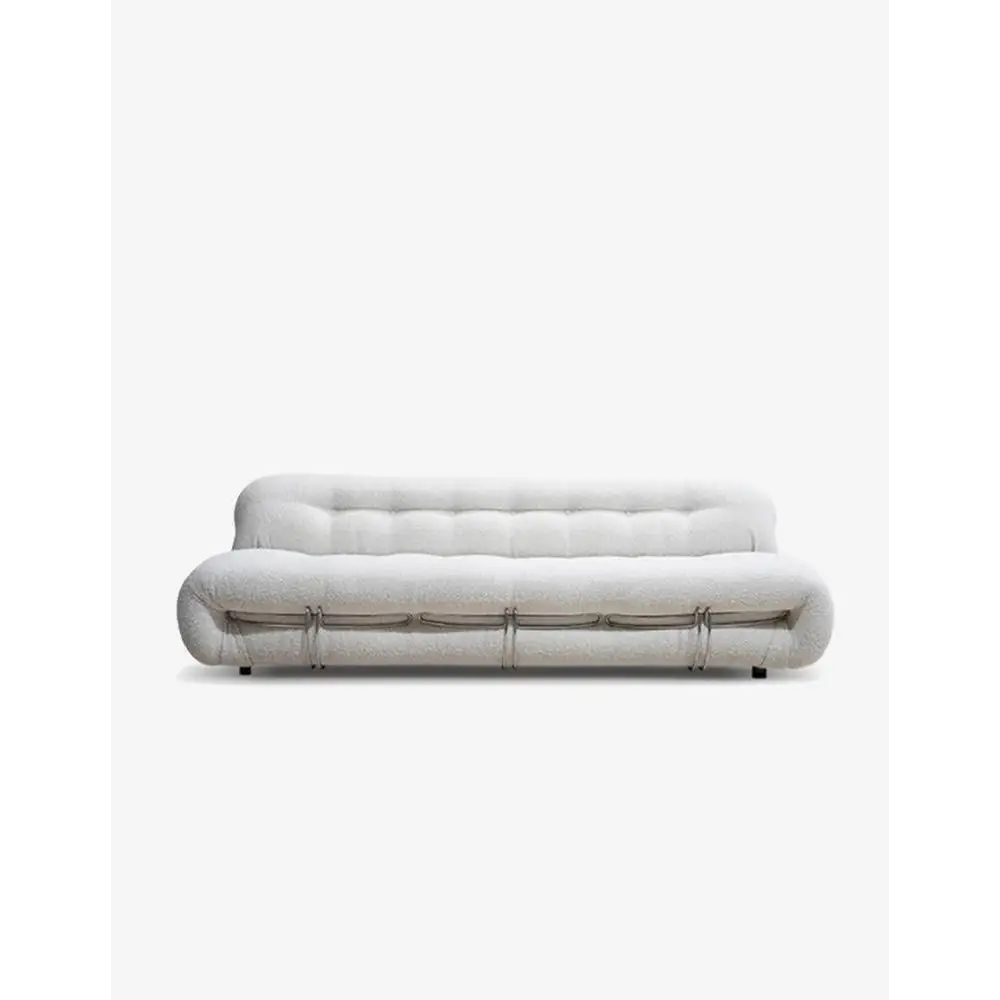 Garner Three Seater Sofa White Boucle