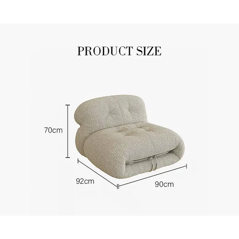 Garner Three Seater Sofa White Boucle - Armchair