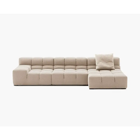 Gemma Three Seater Modular Sofa Linen/Velvet - Made-to-order only
