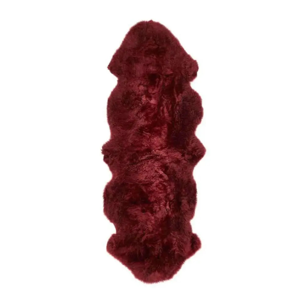 Genuine Berry Red Sheepskin Faux Fur Rug - 70X175 cm - Rugs