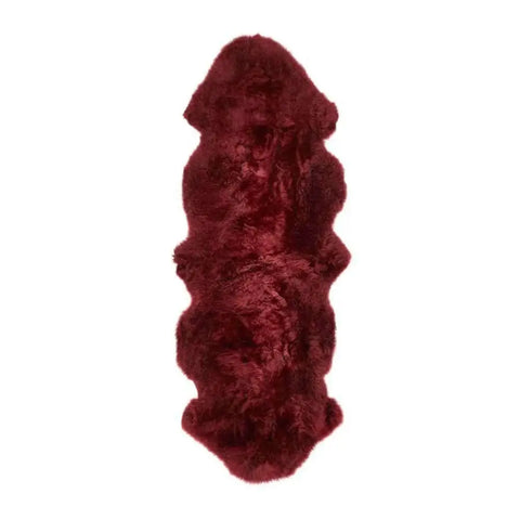 Genuine Berry Red Sheepskin Faux Fur Rug - 70X175 cm - Rugs