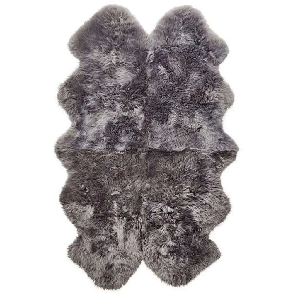 Genuine Grey Sheepskin Faux Fur Rug - 105X160 cm - Rugs