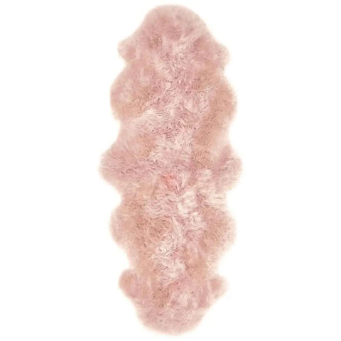 Genuine Rose Sheepskin Faux Fur Rug - 70X175 cm - Rugs