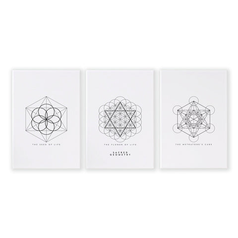 Geometric Wall Art | Set of 3 Sacred Geometry Wall art Prints