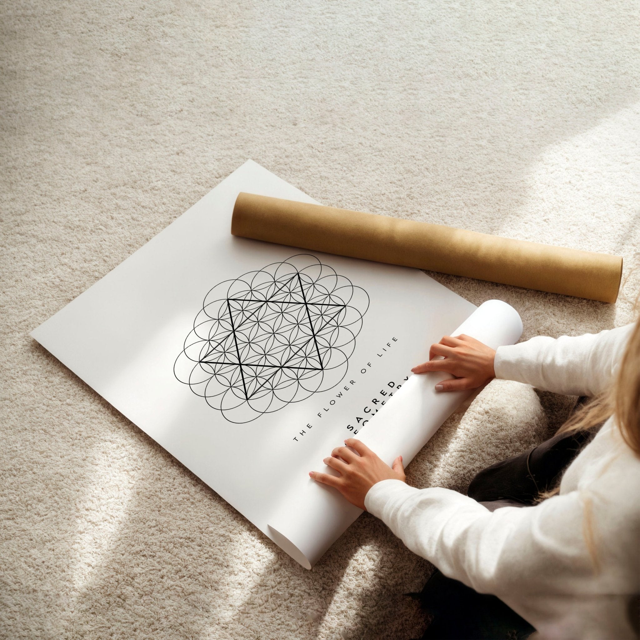 Geometric Wall Art | Set of 3 Sacred Geometry Wall art Prints