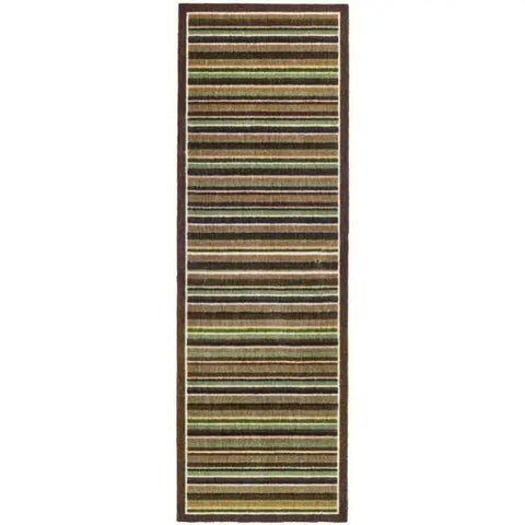 Geometric Washable Mat and Runner - My Stripe Green / 50X150 cm - Doormat