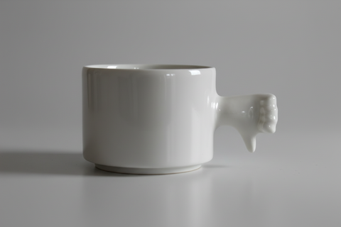 Gesture Ceramic Cup – Handmade Porcelain Coffee Cup（Thumb  down）