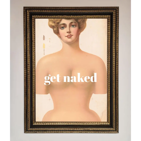 Get Naked Framed Poster - A3 (29.7 x 42 cm) / Ornate Gold Black - Framed Print
