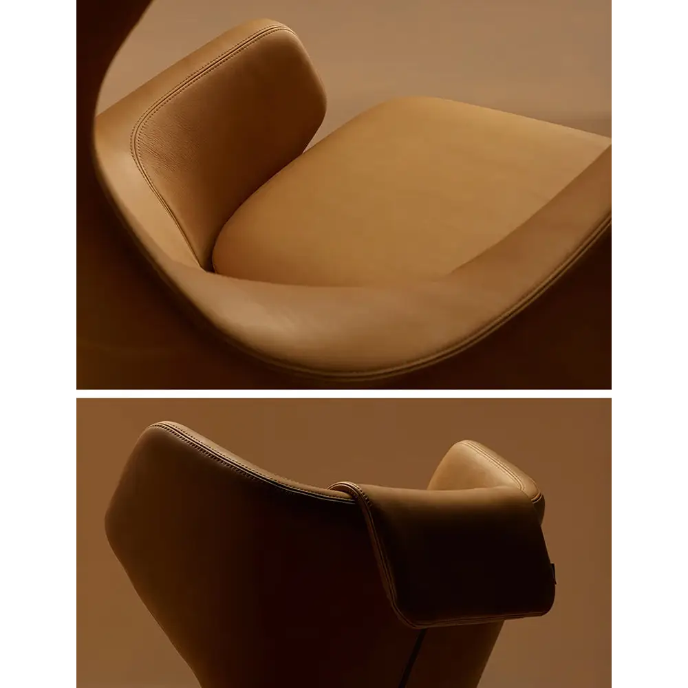 Ghoshal Egg Chair Wingback Lounge Chair With Recliner & Footstool - Swivel Chair