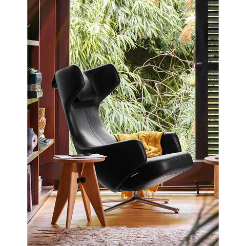 Ghoshal Egg Chair Wingback Lounge Chair With Recliner & Footstool - Swivel Chair