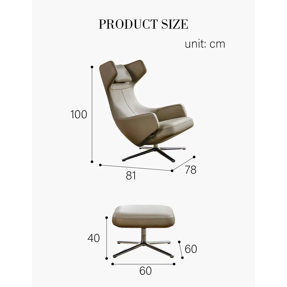 Ghoshal Egg Chair Wingback Lounge Chair With Recliner & Footstool - Swivel Chair