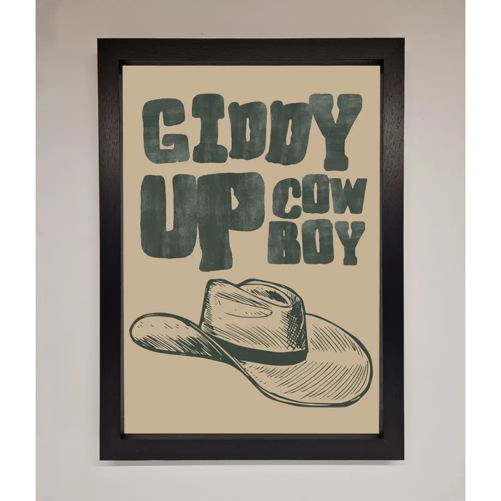 Giddy Up Framed Poster - A3 (29.7 x 42 cm) / Black - Framed Print