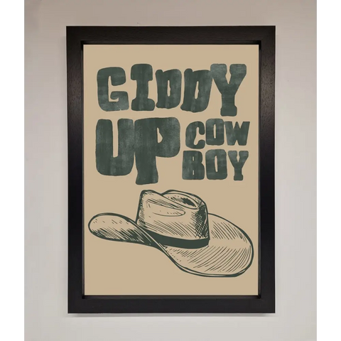 Giddy Up Framed Poster - A3 (29.7 x 42 cm) / Black - Framed Print