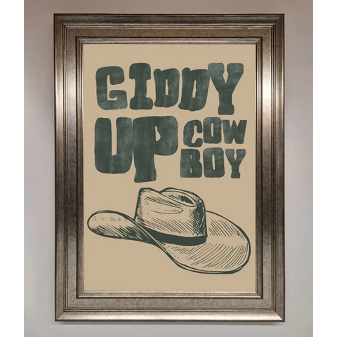 Giddy Up Framed Poster - A3 (29.7 x 42 cm) / Silver - Framed Print