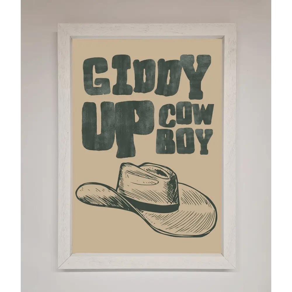 Giddy Up Framed Poster - A3 (29.7 x 42 cm) / White - Framed Print