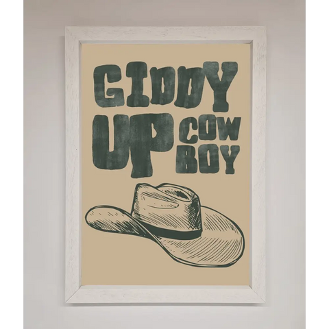 Giddy Up Framed Poster - A3 (29.7 x 42 cm) / White - Framed Print