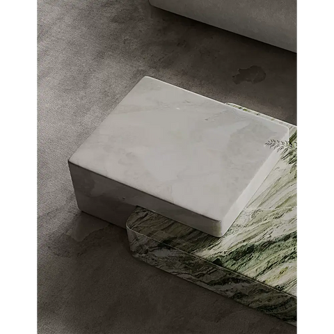 Giuli Marble Coffee Table Set Stone