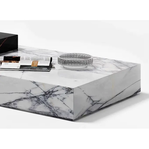 Giuli Marble Coffee Table Set, Stone｜ DC Concept