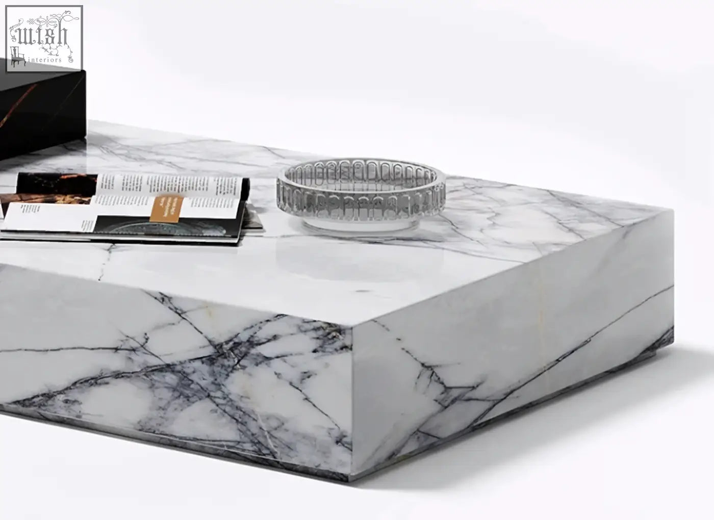 Giuli marble coffee table set sleek white marble coffee table with black veining perfect for stylish living rooms
