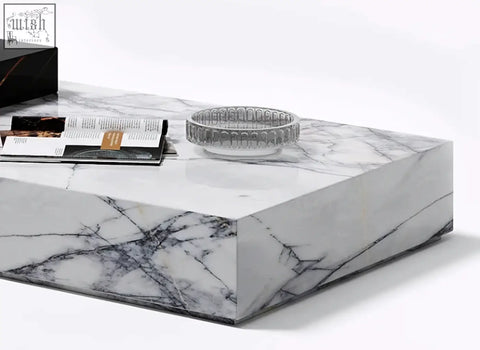 Giuli marble coffee table set sleek white marble coffee table with black veining perfect for stylish living rooms