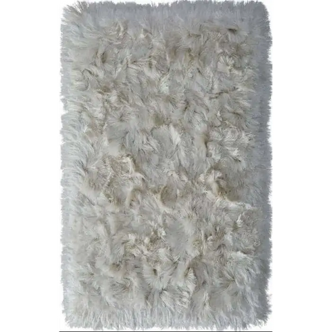 Glamour Shaggy Rug Plain Design - 120X170 cm / Cream - Rugs