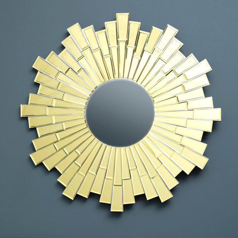 Glitzy Small Circular Wall Mirror