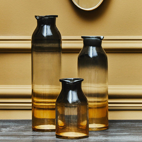 Glynn Black And Gold Small Vase