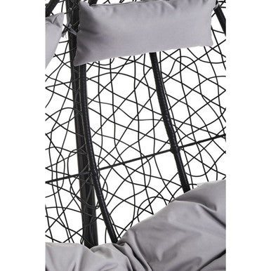 Goa Black Rattan Effect Double Hanging Chair