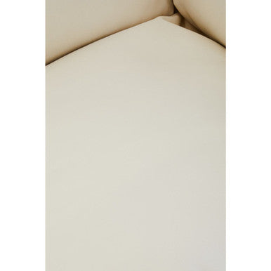 Cream-colored upholstered sofa cushion with smooth texture for goa natural rattan effect hanging chair