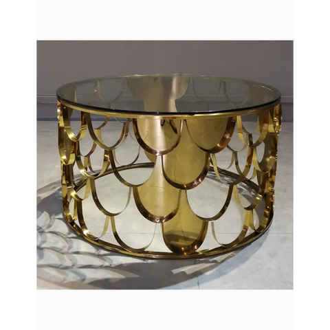 Gold Nesting Coffee Table, Marble｜ DC Concept