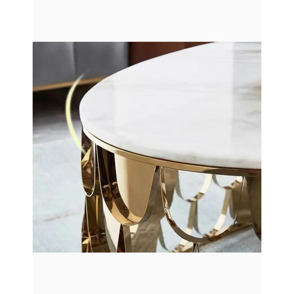 Gold Nesting Coffee Table, Marble｜ DC Concept