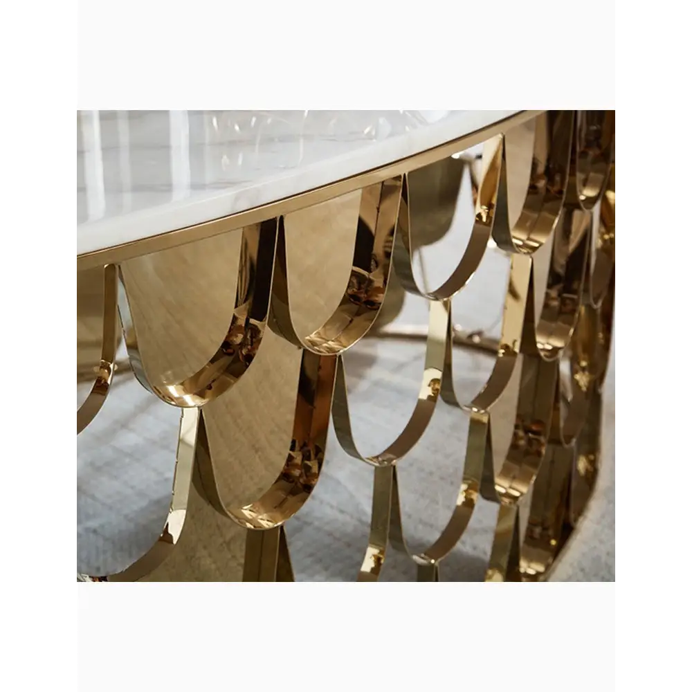 Gold Nesting Coffee Table, Marble｜ DC Concept