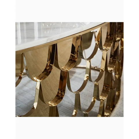 Gold Nesting Coffee Table, Marble｜ DC Concept