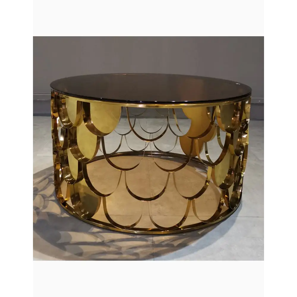 Gold Nesting Coffee Table, Marble｜ DC Concept