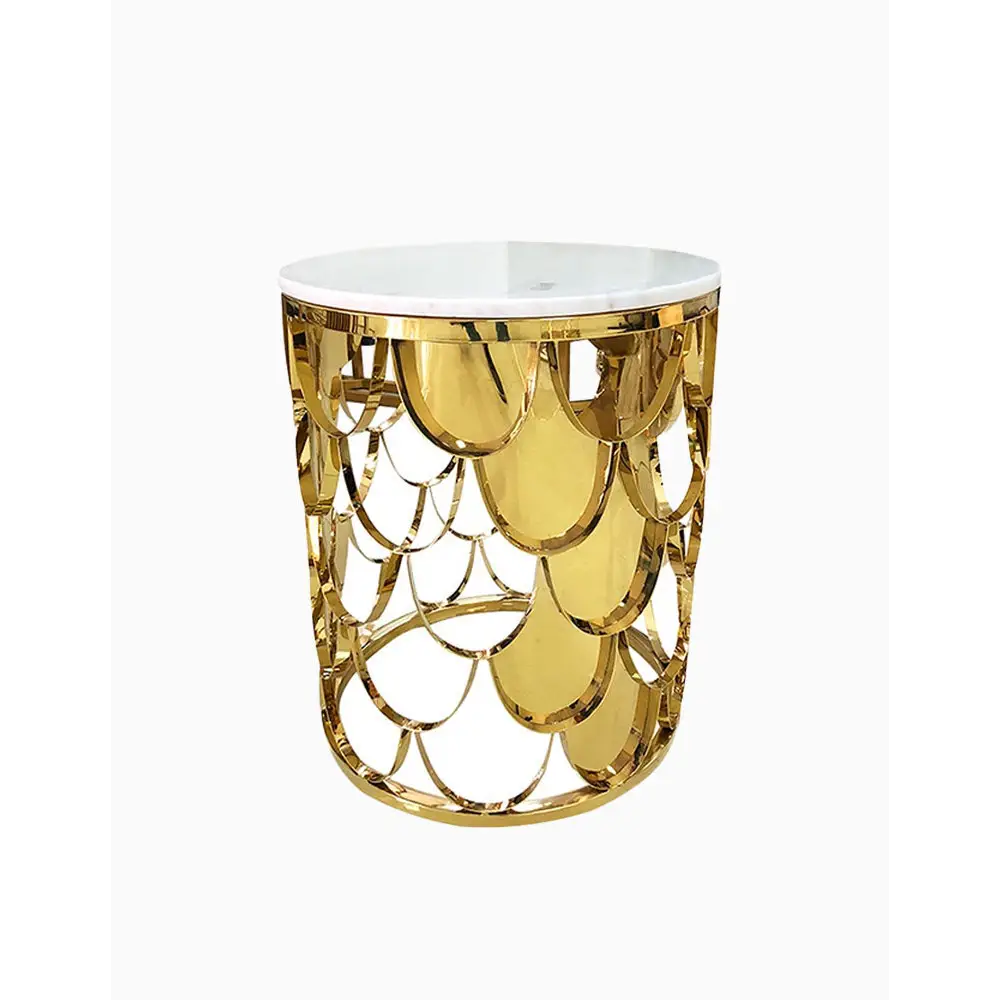 Gold Nesting Coffee Table, Marble｜ DC Concept