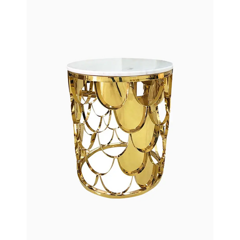 Gold Nesting Coffee Table, Marble｜ DC Concept