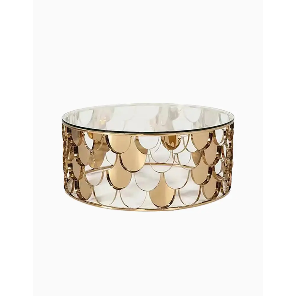 Gold Nesting Coffee Table, Marble｜ DC Concept