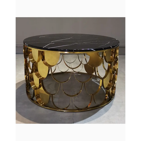 Gold Nesting Coffee Table, Marble｜ DC Concept