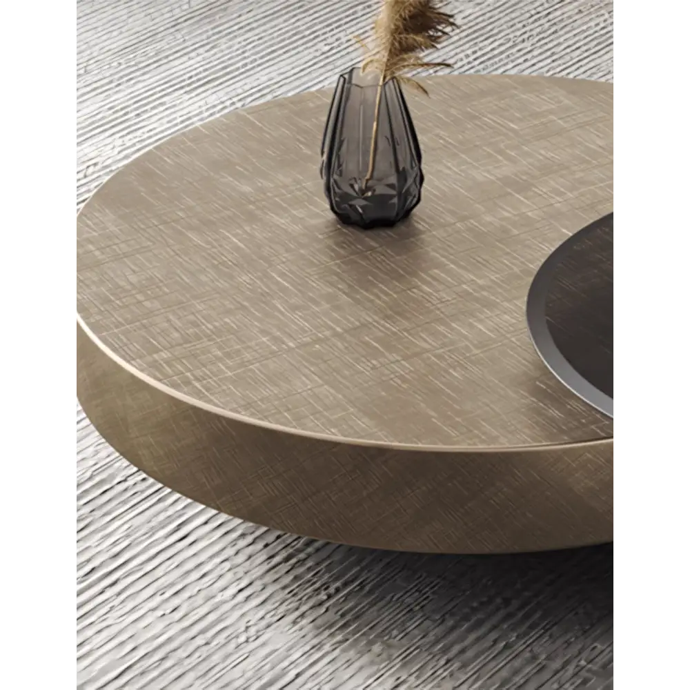 Gold Nesting Coffee Table With Black Side Table