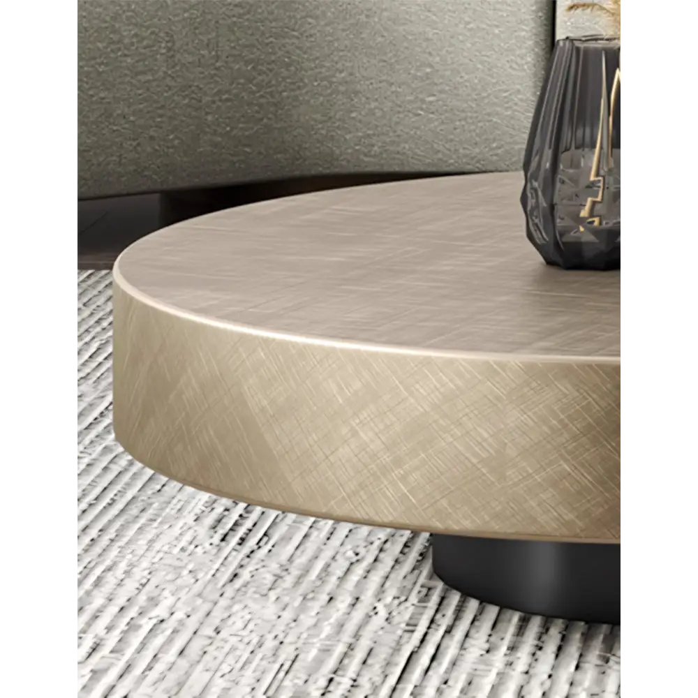 Gold Nesting Coffee Table With Black Side Table