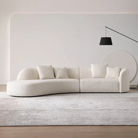 Goldie Gubi Three Seater Sofa Boucle White - sofa