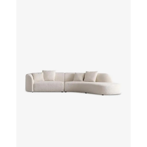 Goldie Gubi Three Seater Sofa Boucle White - sofa
