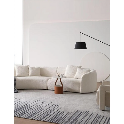 Goldie Gubi Three Seater Sofa Boucle White - sofa
