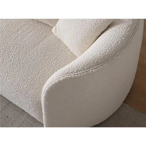 Goldie Gubi Three Seater Sofa Boucle White - sofa