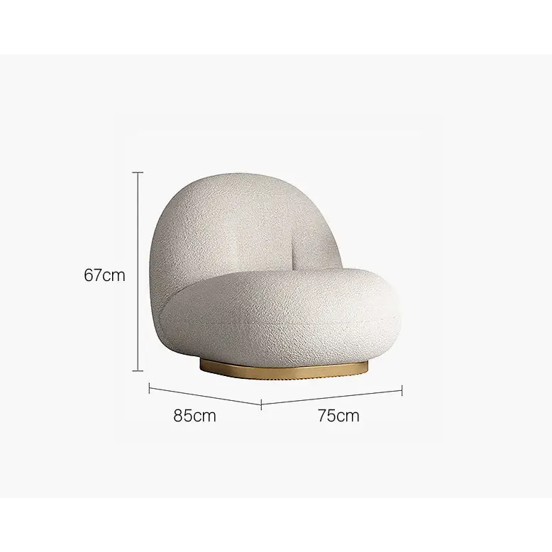 Goldie Gubi Three Seater Sofa Boucle White - Armchair - sofa