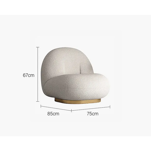 Goldie Gubi Three Seater Sofa Boucle White - Armchair - sofa