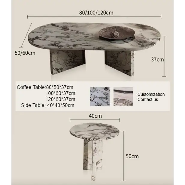 Goliah Coffee Table Set Marble