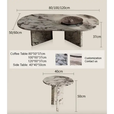Goliah Coffee Table Set Marble