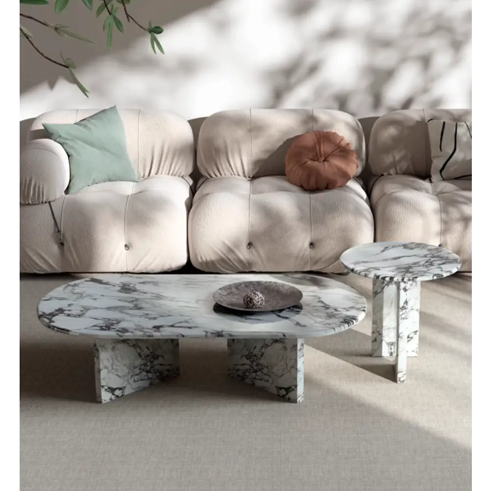 Goliah Coffee Table Set Marble