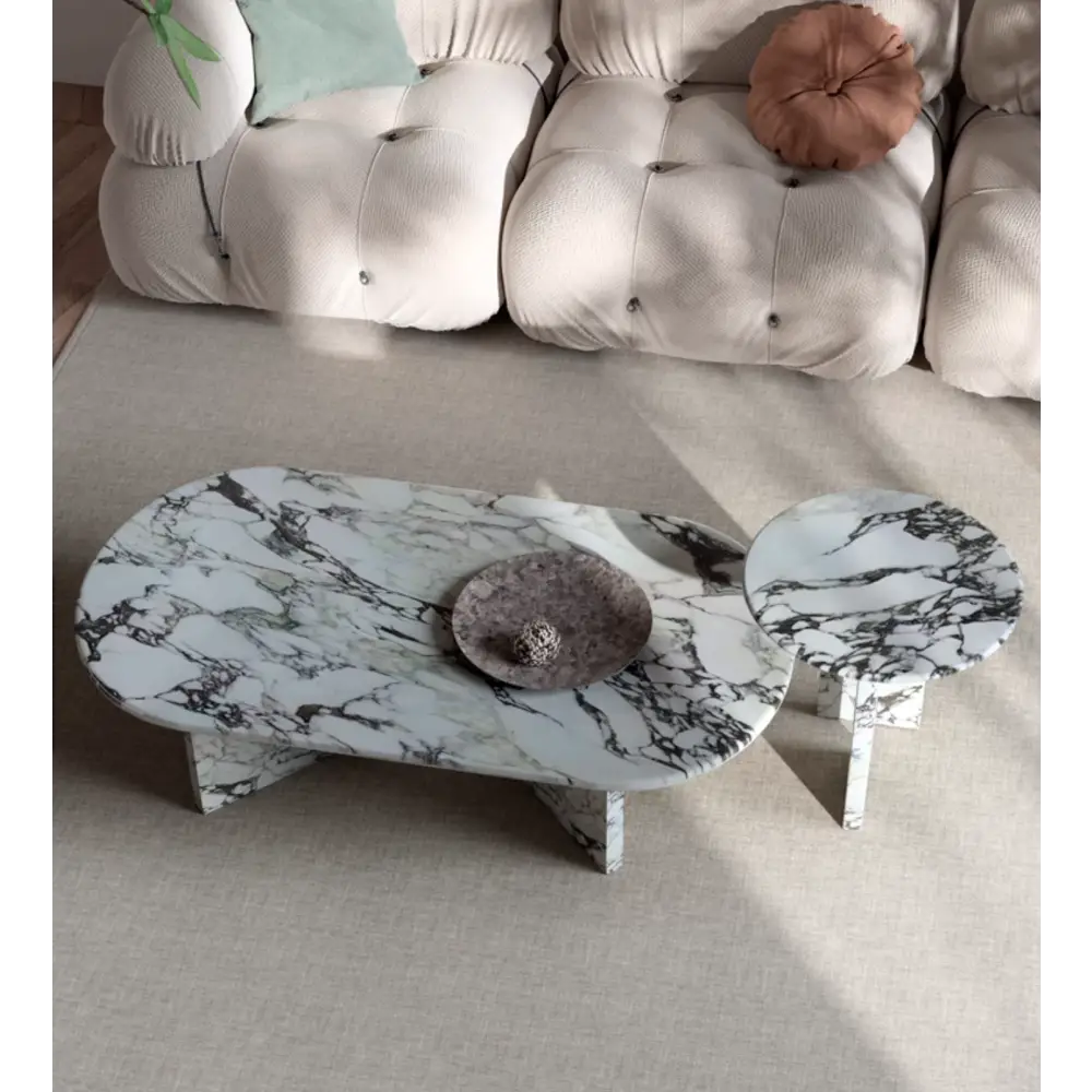 Goliah Coffee Table Set Marble